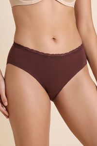 Zivame Dreamcatcher Regular Rise Full Coverage Hipster Panty - Rum Raisin — thumbnail 4